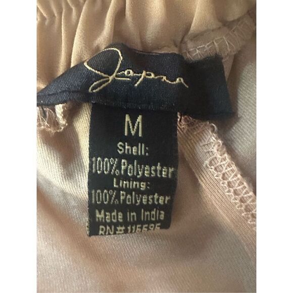 Japna Women’s medium tan brown Accordion Pleated Dress Pants flowy lightweight - Picture 6 of 6